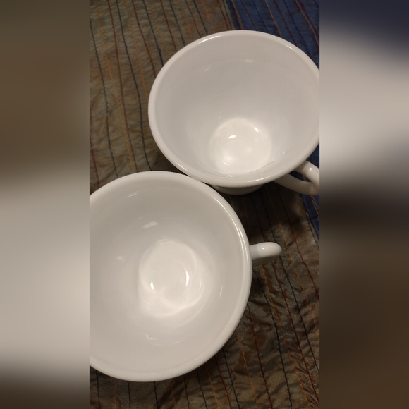 2 Vintage, White Glass Snack or Luncheon sets - Picture 4 of 5